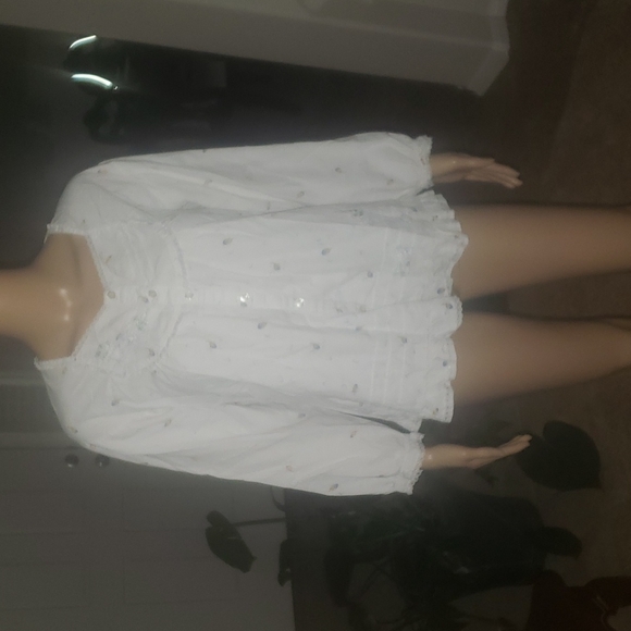 Fen Teng xl adorable flower button lace trim flower appliqué night shirt ru… - Picture 1 of 9